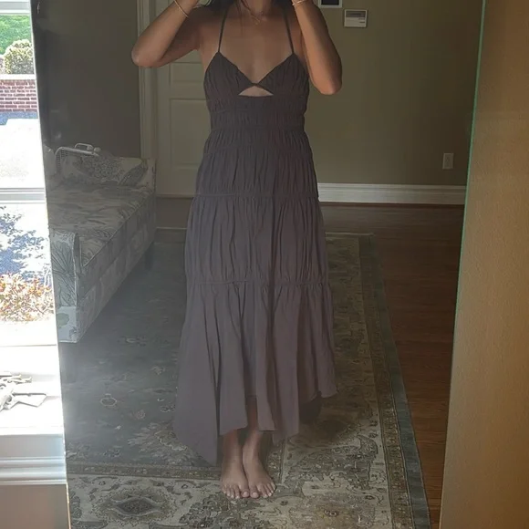 Chic Asymmetrical Brown Dress - Picture 5 of 6